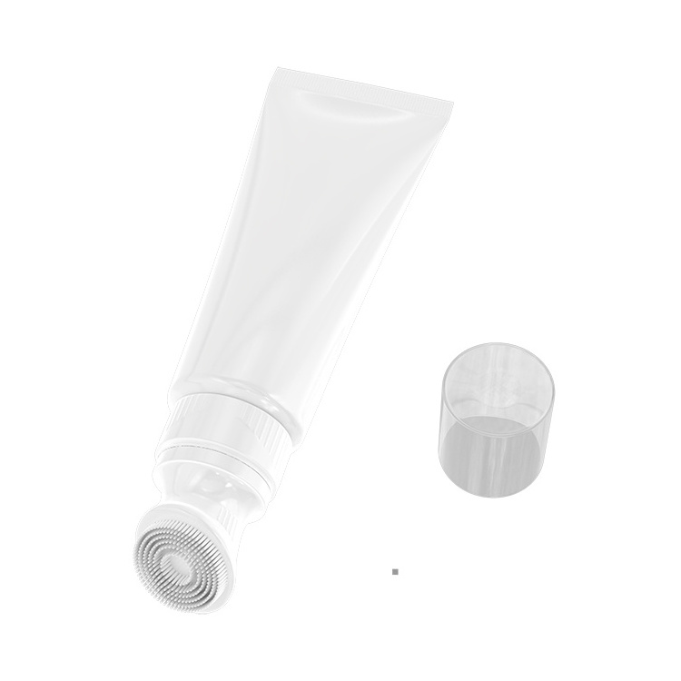 Silica Gel Brush Face Wash Packaging Tube For Facial Cleanser Container