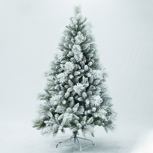 wholesale 5ft 6ft 7ft white flocked PE christmas trees