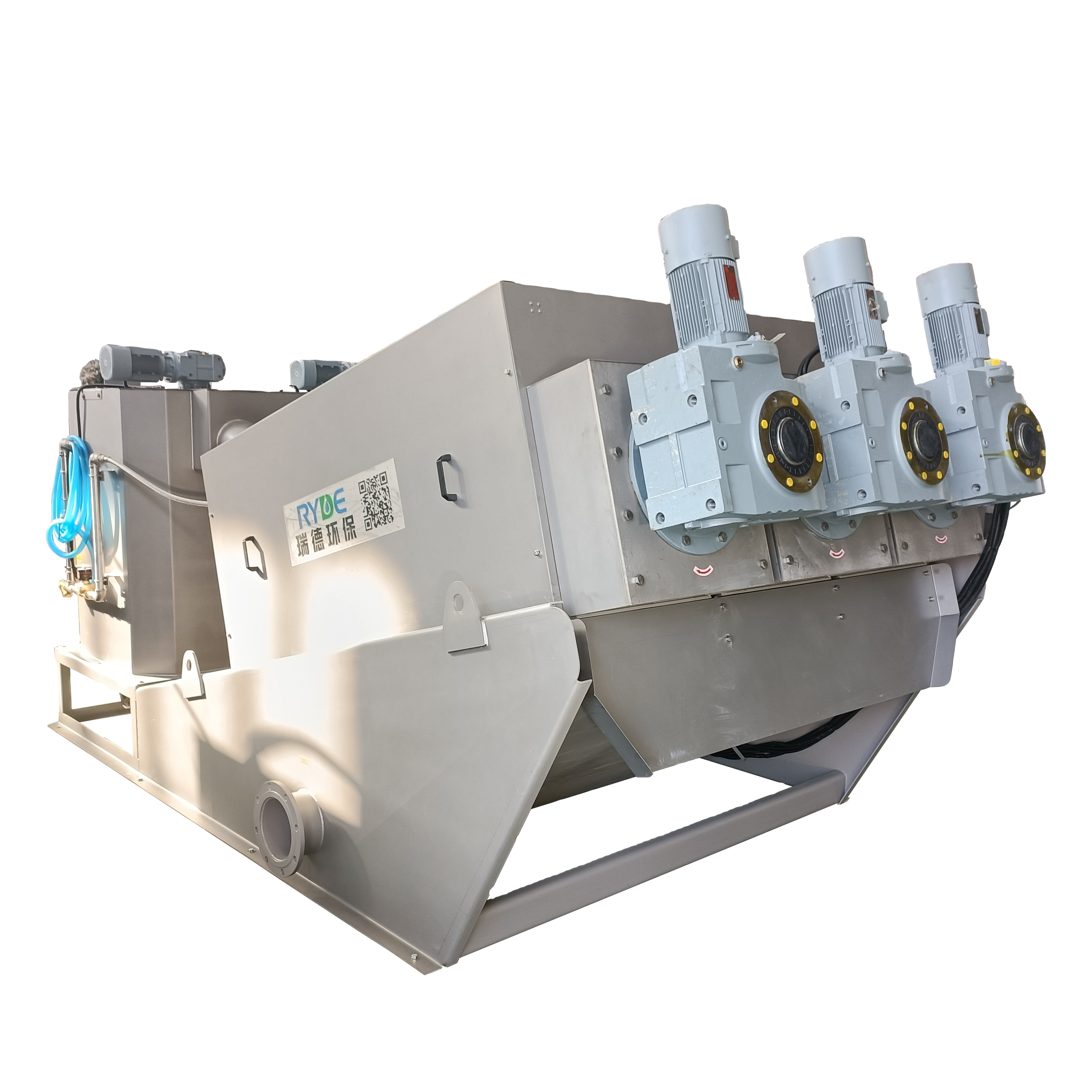 Multi-Disc Dewatering Screw Press Automatic Renewal Filtration Technology Small Noise Screw Press