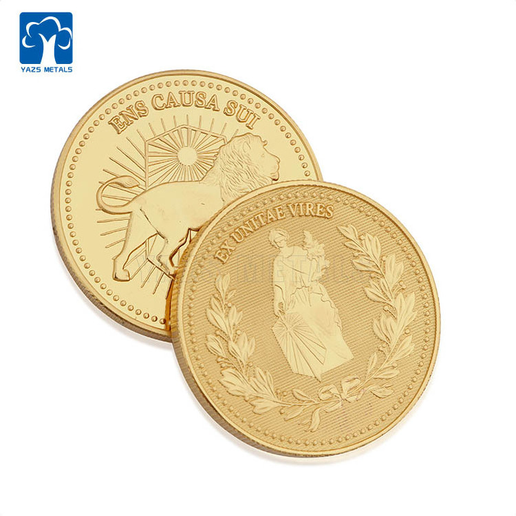 High Quality 24k Copper Embossed Commemorative Spinner Challenge Custom Gold Plated Tungsten Coin