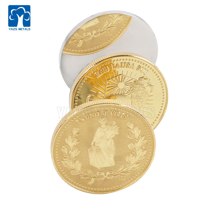 High Quality 24k Copper Embossed Commemorative Spinner Challenge Custom Gold Plated Tungsten Coin