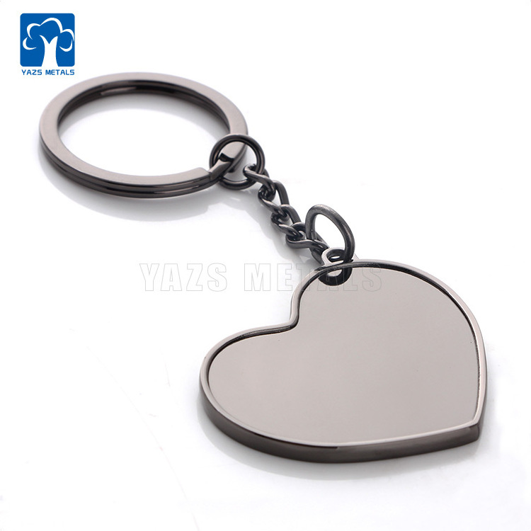 Keychain Maker Yazsmetals Wholesale Custom Cheap Fashion Metal Enamel heart shape Keychain