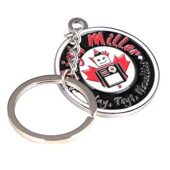 2024 Wholesale customized metal key ring metal hard and soft enamel car wallet key chains with Pendants