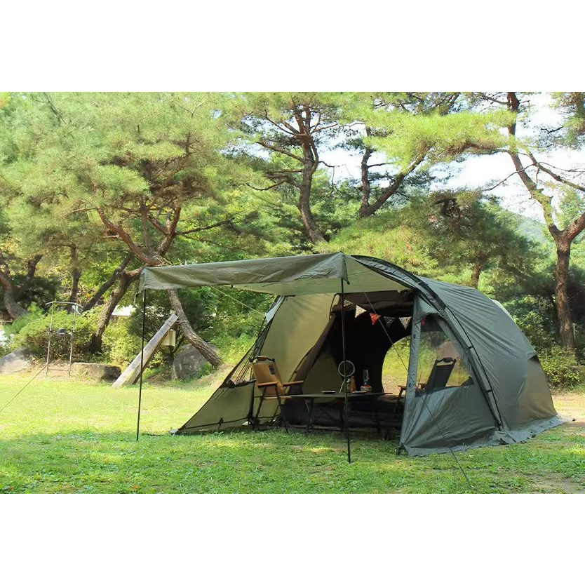 2 bedroom Tent Camping Manufacture Large Camping Tent for 4 Season with Waterproof and Aluminum with a living room