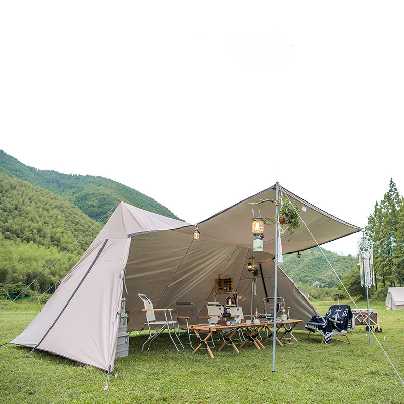 New Supplier Canopy Outdoor Tent as a Video Screen with TC cloth WP UV 5-7 person Hot Camp Tent