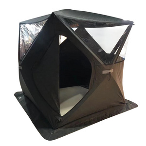 OEM waterproof hot sale winter tents camping outdoor 4 seasons custom cube tent portable steam sauna popup sauna tent with stove