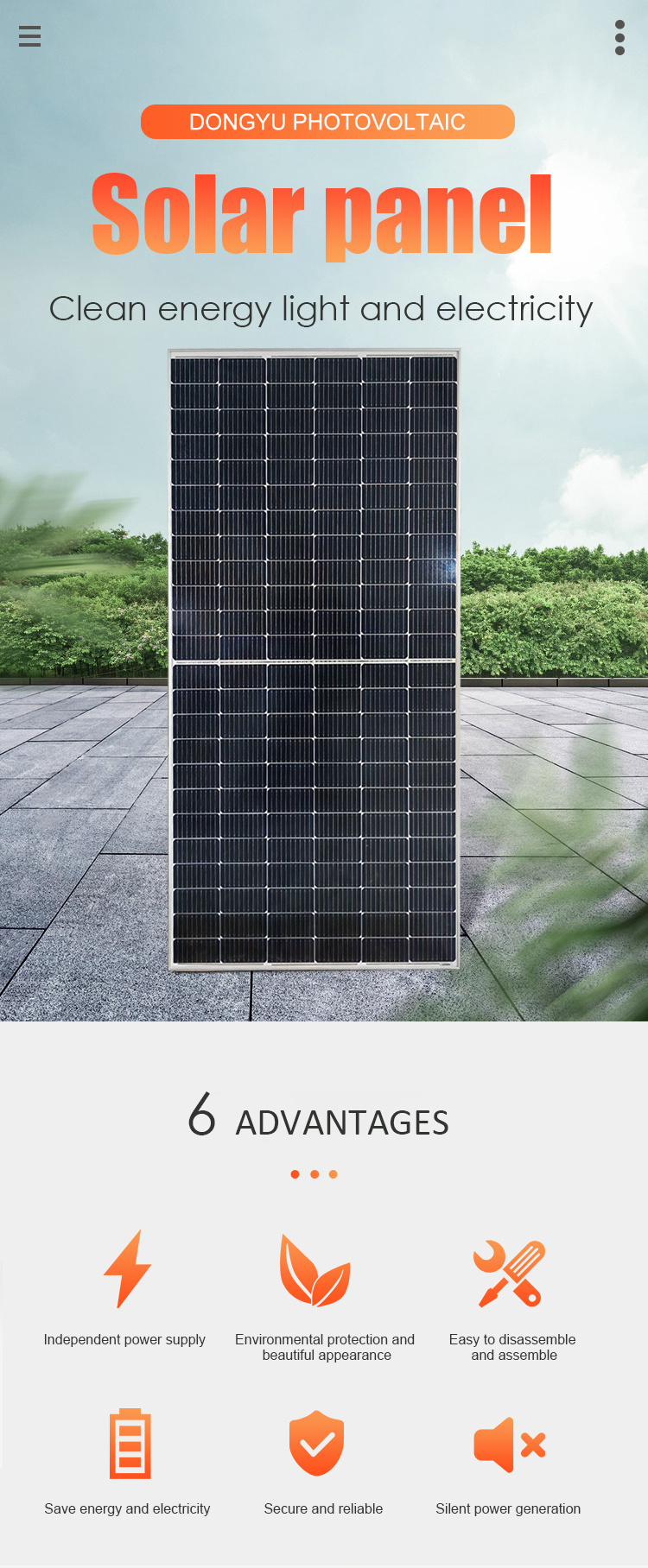 High Efficiency China 450W Solar Panels Mono 500 545 Watt Pv Panel Solar Energy Solar Panel with Full Certificates