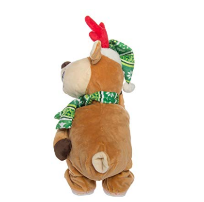 Singing Dancing  Naughty plush Reindeer Ornament toy/ Stuffed Plush Electronic Christmas Reindeer Decorations Toys