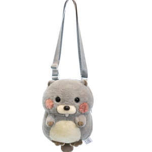 Wholesale plush hamster bag cute cartoon backpacks for kids gift for girls makeup bags