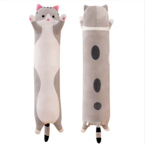 free sample Customized High Quality Long Giant Super Soft Cat Plush Pillow Toy 150cm Plush Long Cat Shape Pillow Toy