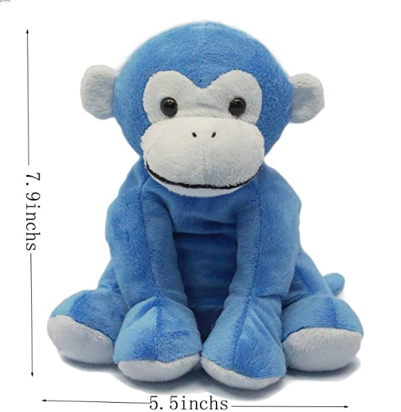 free sample stuffed 7.9Inch Monkey Stuffed Animal Plush Toy/Soft Cute blue Monkey for Child play/hotsale custom plush monkey toy