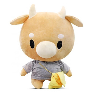 oem plush cartoon cattle doll toy Cartoon cow figure/ the same stuffed cow doll as the star/wholesale hot selling animlal  toy