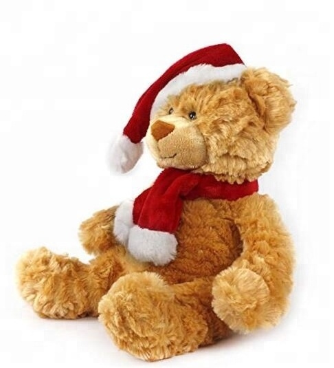 Hotsale High Quality Plush Christmas Teddy Bear With Hat and Scarf /stuffed teddy bear for christmas