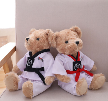 factory direct Customized plush classic taekwondo teddy bear for promotion/2020 Hotsalewholesale white taekwondo teddy bear toy