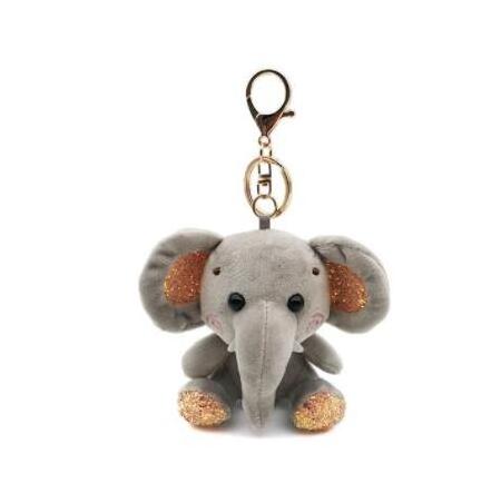 Cheap Promotional Plush Keychain 15Cm Turtle Elephant Tiger Lion Hippo Raccoon Bulldog Cat Penguin Monkey Plush Keyring Toy