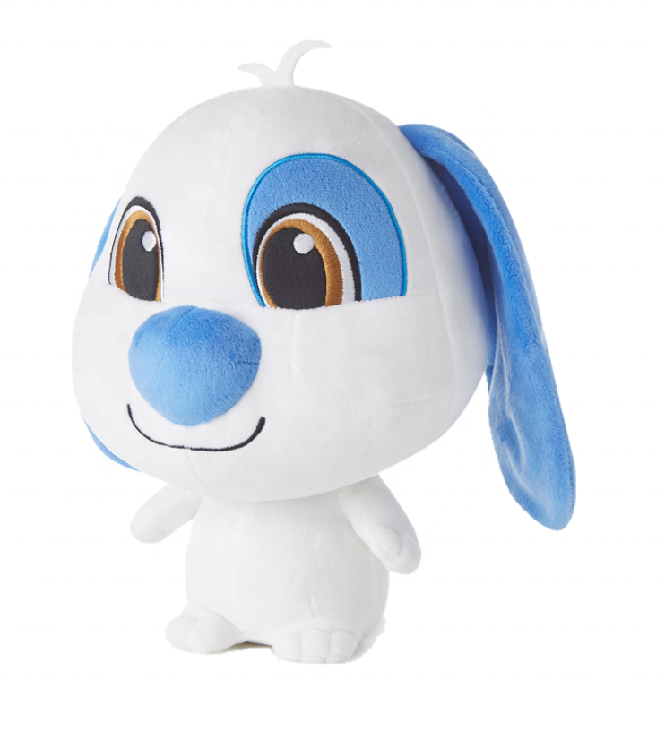 OEM soft cute dog with big head plush toys/Stuffed Plush cartoon embroidered  creative children's gift White dog doll