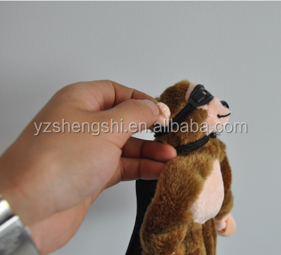 Wholesale cheap cute pig slingshot flying screaming monkey bird chicken plush toy fashion soft stuffed plush monkey