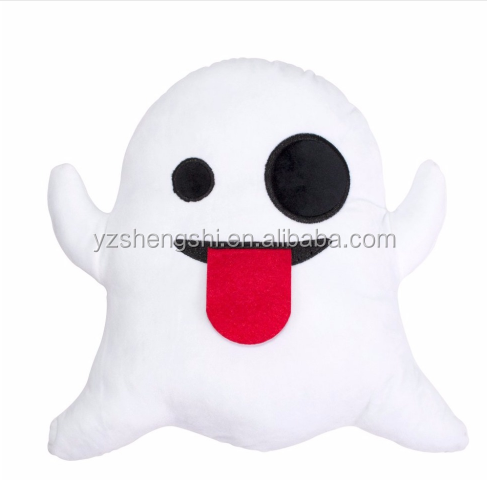 OEM Plush Ghost Halloween Pet toy 35CM Ghost Shape Seaquker Plush Pillow Soft Stuffed Toys