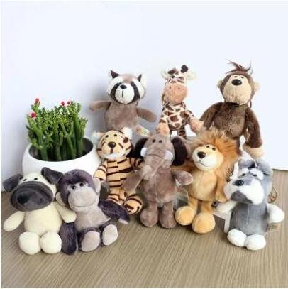 Cheap Promotional Plush Keychain 15Cm Turtle Elephant Tiger Lion Hippo Raccoon Bulldog Cat Penguin Monkey Plush Keyring Toy