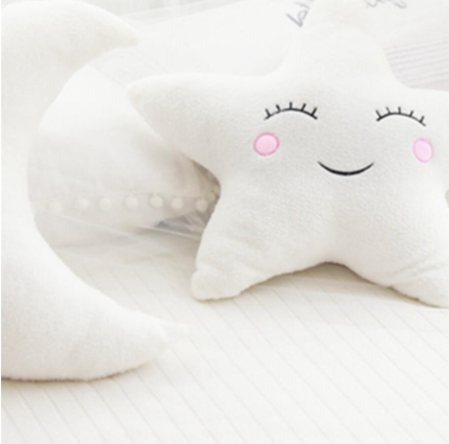 Ins Cloud Moon Star Raindrop Plush Pillow Soft Cushion/Kawaii Stuffed Plush Cushion Toy/Plush spandex cloud cushion toy