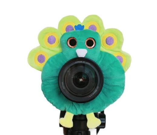 practical plush peacock camera shutter hugger toy stuffed plush tiger cover toy OEM plush puppy dog cover for shutter hugger