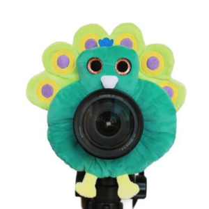 practical plush peacock camera shutter hugger toy stuffed plush tiger cover toy OEM plush puppy dog cover for shutter hugger