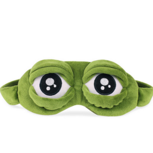 funny creative  frog sad 3D frog eye mask/ sleep eye mask on the cartoons plush toys cute anime for children gift/frog eye mask