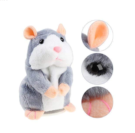 Free sample plush stuffed repeat hamster toy /high quality plush voice mouse toy for kids play/stuffed plush talk hamster toy