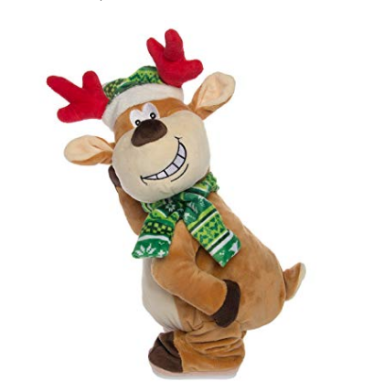 Singing Dancing  Naughty plush Reindeer Ornament toy/ Stuffed Plush Electronic Christmas Reindeer Decorations Toys