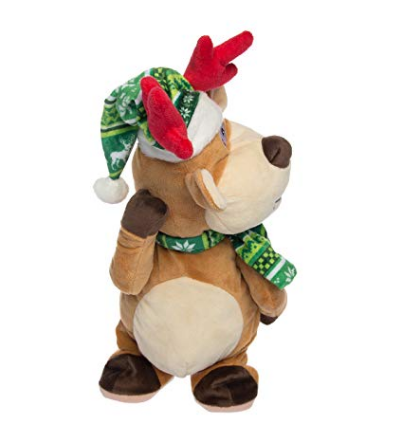 Singing Dancing  Naughty plush Reindeer Ornament toy/ Stuffed Plush Electronic Christmas Reindeer Decorations Toys