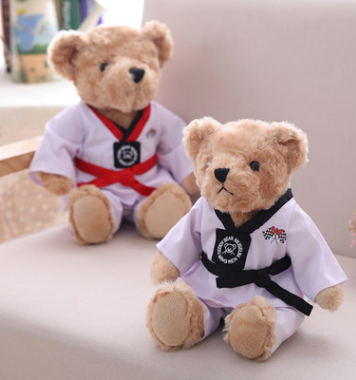 factory direct Customized plush classic taekwondo teddy bear for promotion/2020 Hotsalewholesale white taekwondo teddy bear toy