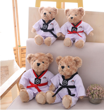 factory direct Customized plush classic taekwondo teddy bear for promotion/2020 Hotsalewholesale white taekwondo teddy bear toy