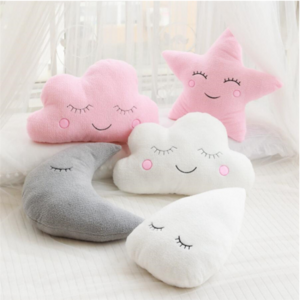 Ins Cloud Moon Star Raindrop Plush Pillow Soft Cushion/Kawaii Stuffed Plush Cushion Toy/Plush spandex cloud cushion toy