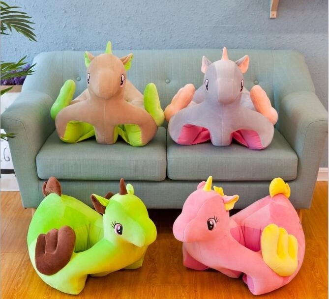 OEM new design plush stuffed dinosaur sofa bed/creative plush unicorn sofa bed for rest/plush dinosaur sofa bed for kids gift