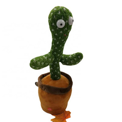 Singing and dancing cactus plush electric toys can be recharged