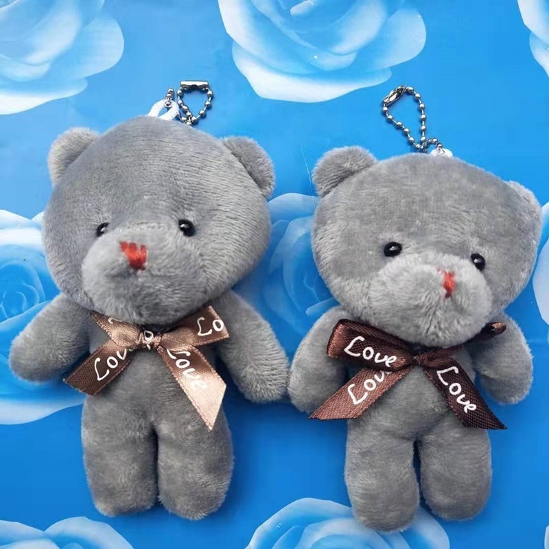 New teddy bear pendant plush toy siamese bear bag pendant teddy bear doll