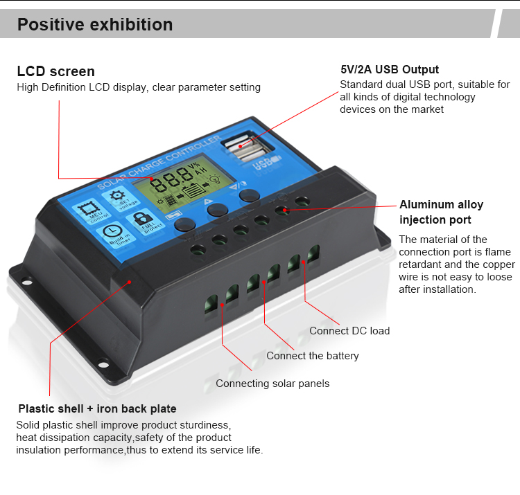 Solar Charge Controller 10A 20A 30A MPPT 12V 24V with Load Dual Timer Control Solar Regulator for Street Lighting