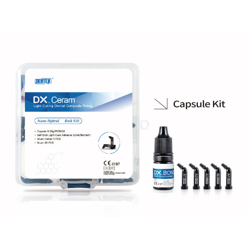 Dental light curing nano porcelain resin capsule set bulk filled resin Repair kit No reviews yet