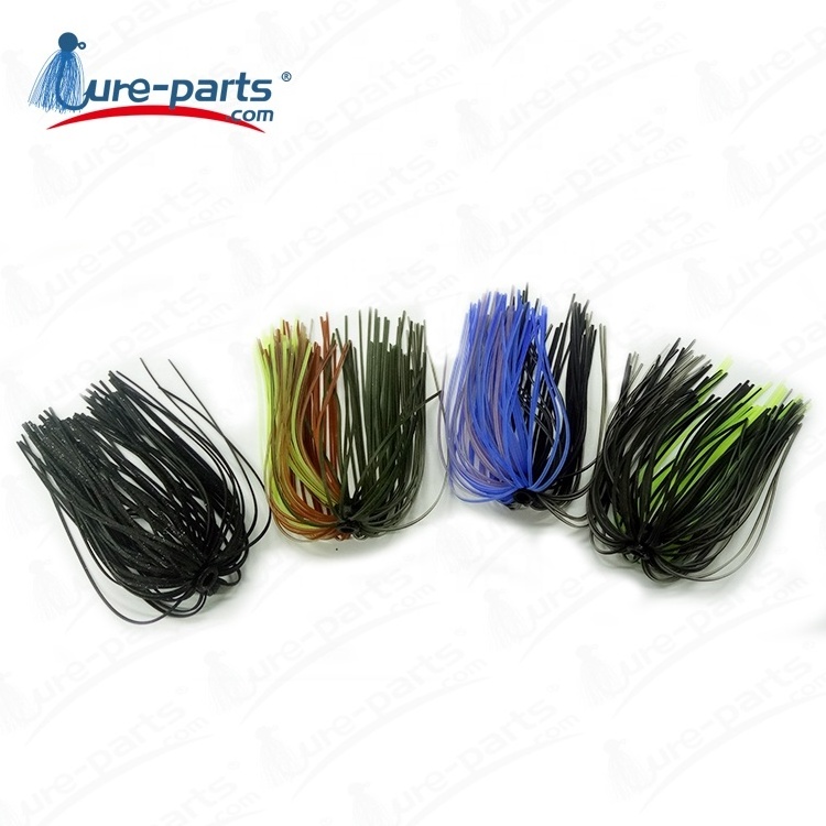 Cheap wholesale high quality Soft Fishing Lures Skirts Tungsten Jig Silicone Skirts Material