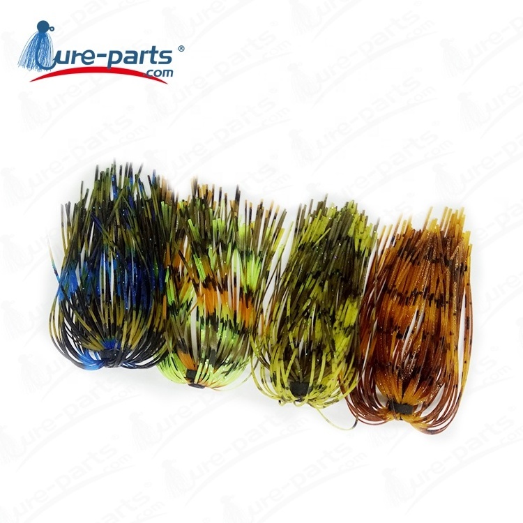 Cheap wholesale high quality Soft Fishing Lures Skirts Tungsten Jig Silicone Skirts Material