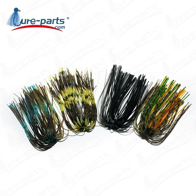 Cheap wholesale high quality Soft Fishing Lures Skirts Tungsten Jig Silicone Skirts Material