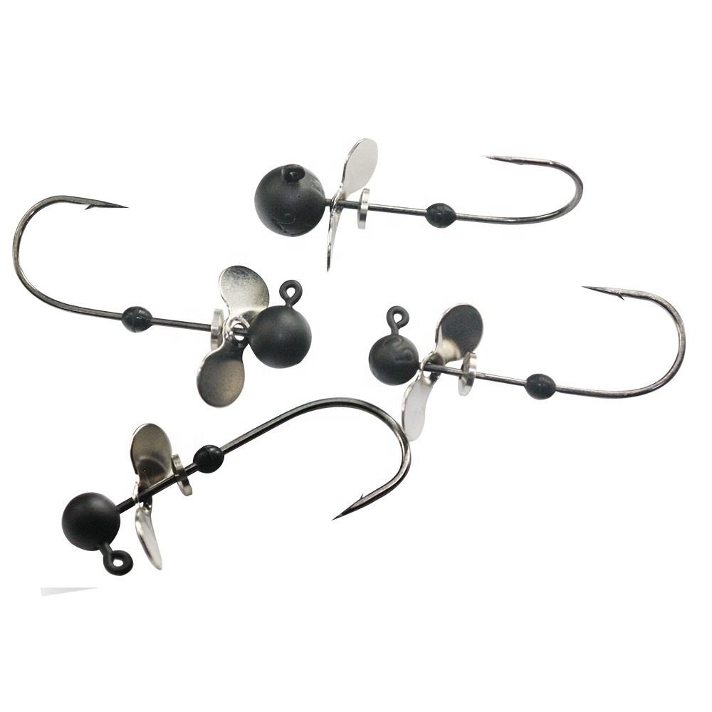 bulk unskirted tungsten jig heaeds propeller heads