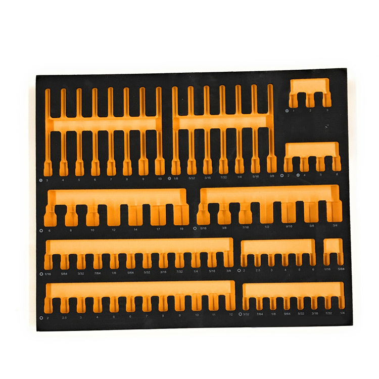 Tool box shadow foam organizer high density fly box eva foam insert polystyrene foam tool tray sets