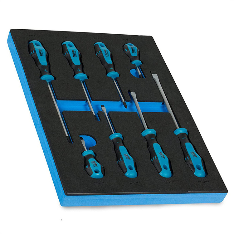 Custom packaging tools foam tray inlay tool set epe customized organizer tool foam lined drawer boxes