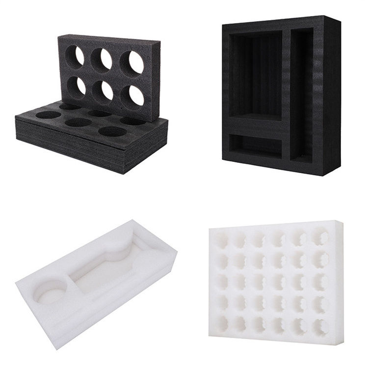 Custom epe foam lining packaging for bottle packing die cut epe foam material packaging insert