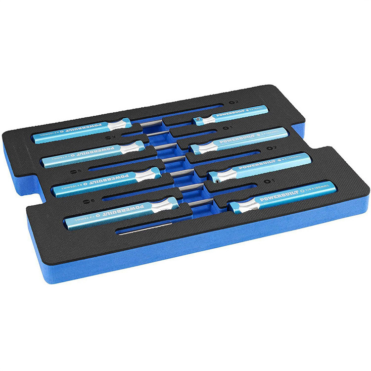 Custom packaging tools foam tray inlay tool set epe customized organizer tool foam lined drawer boxes