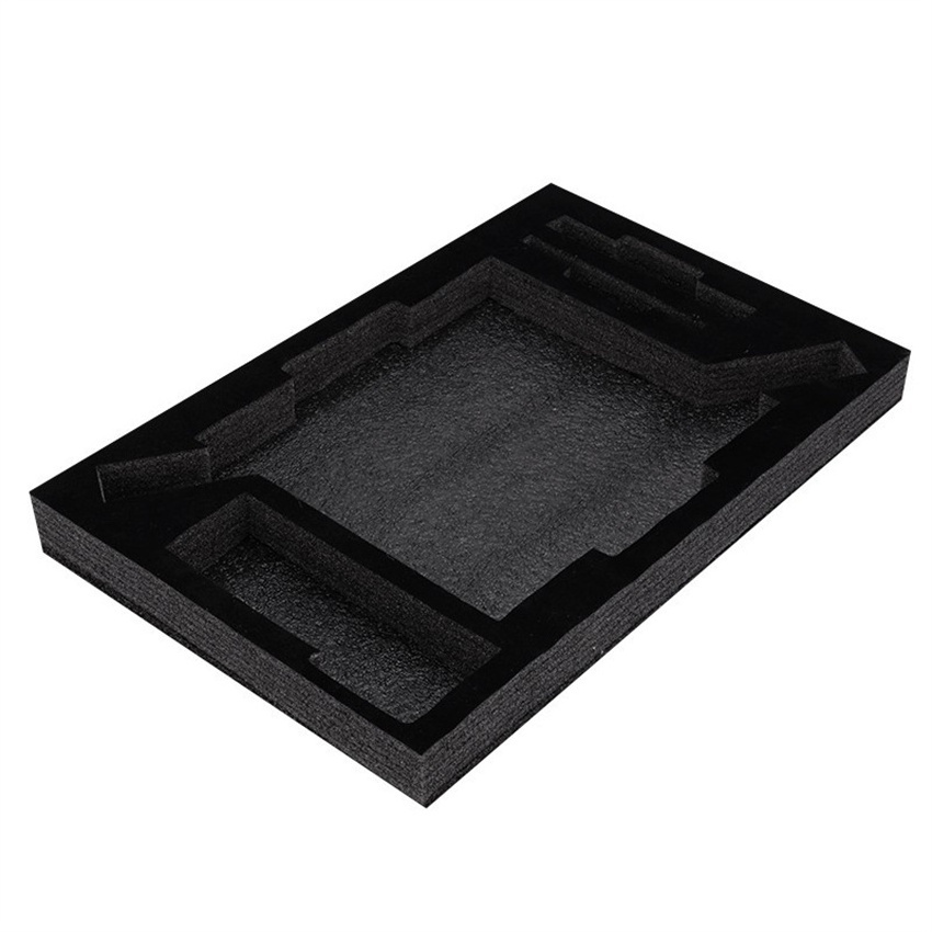 Customized packing material die cut antistatic xpe epe foam insulation packaging foam insert tool tray