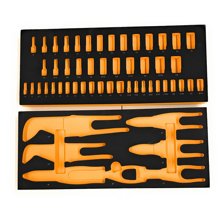 Tool box shadow foam organizer high density fly box eva foam insert polystyrene foam tool tray sets