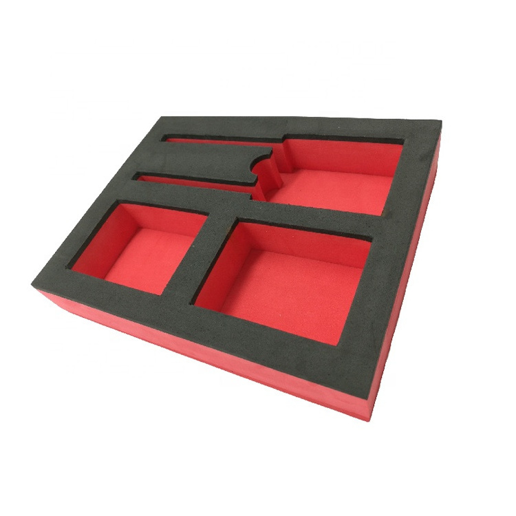 Polystyrene Eva foam Tool Tray Sets Deep Pockets Black Foam Tray For Board Games with 6 Compartments