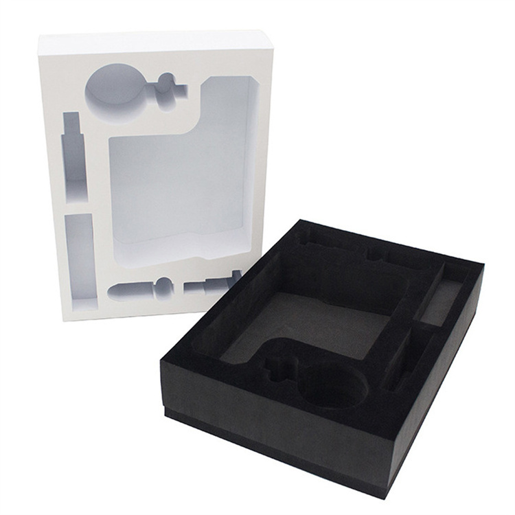 Customizable Black Foam Inlay Insert Toolbox Systems Die Cut Anti Static Tray EVA Foam Insert for Boxes